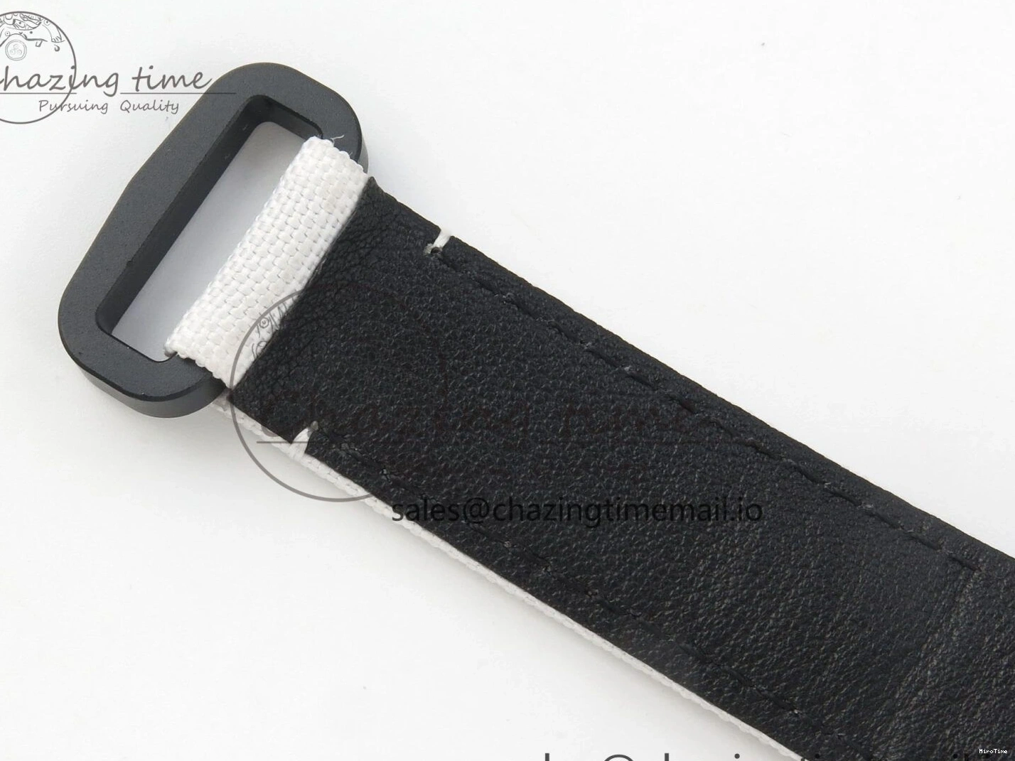 MiroTime 0301 Daytona Cosmograph White Carbon MPF Best Blaken Skeleton Dial on White Nylon Strap A FreshLook 314